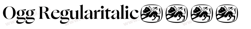 Ogg Regularitalic字体转换